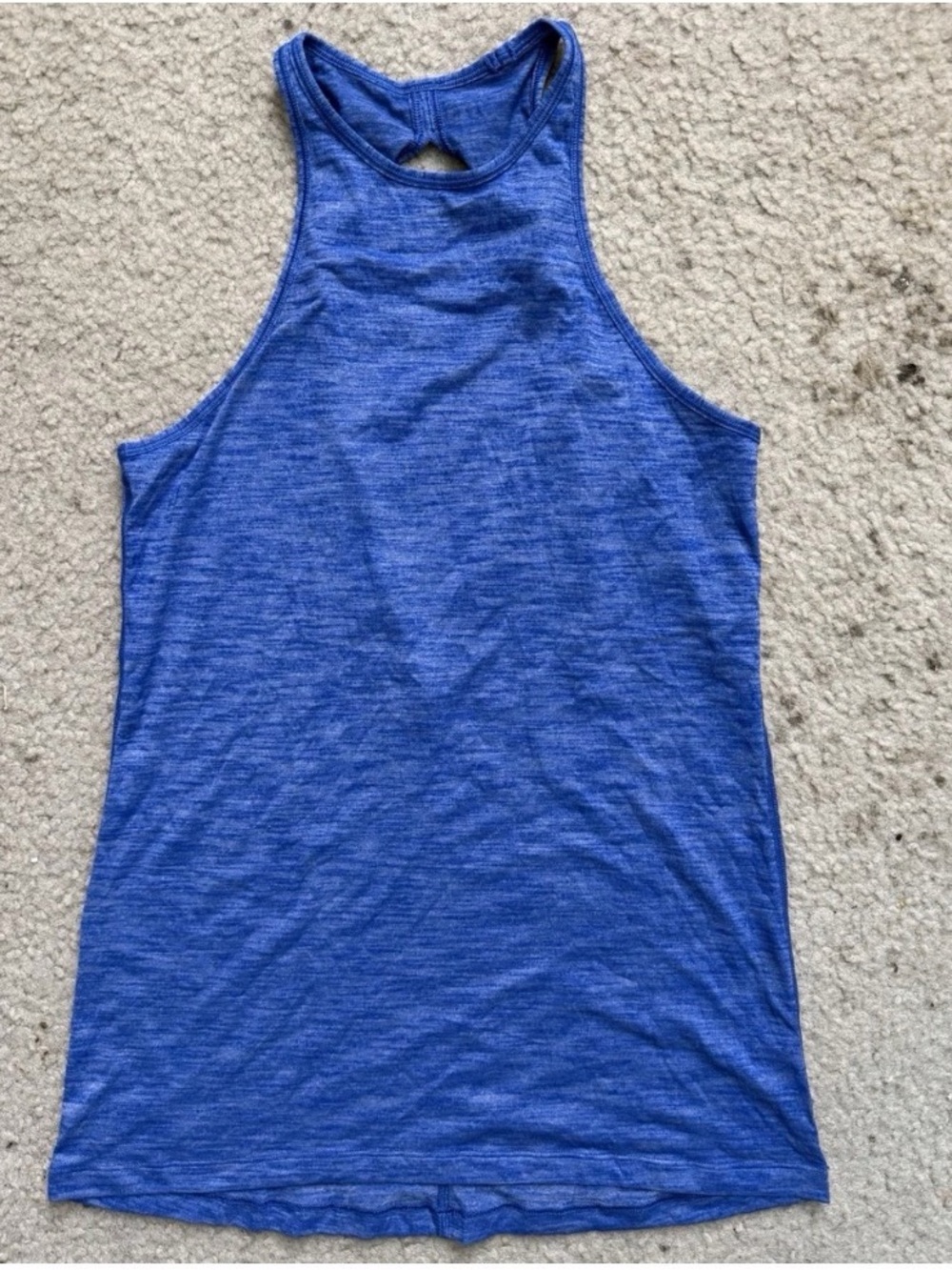 Lululemon Athletica Blue Heathered Racerback Marbled Blue Tank